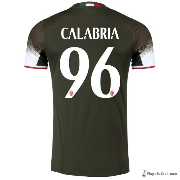 Camiseta AC Milan Replica Tercera Ropa Calabria 2016/17 Marino Verde